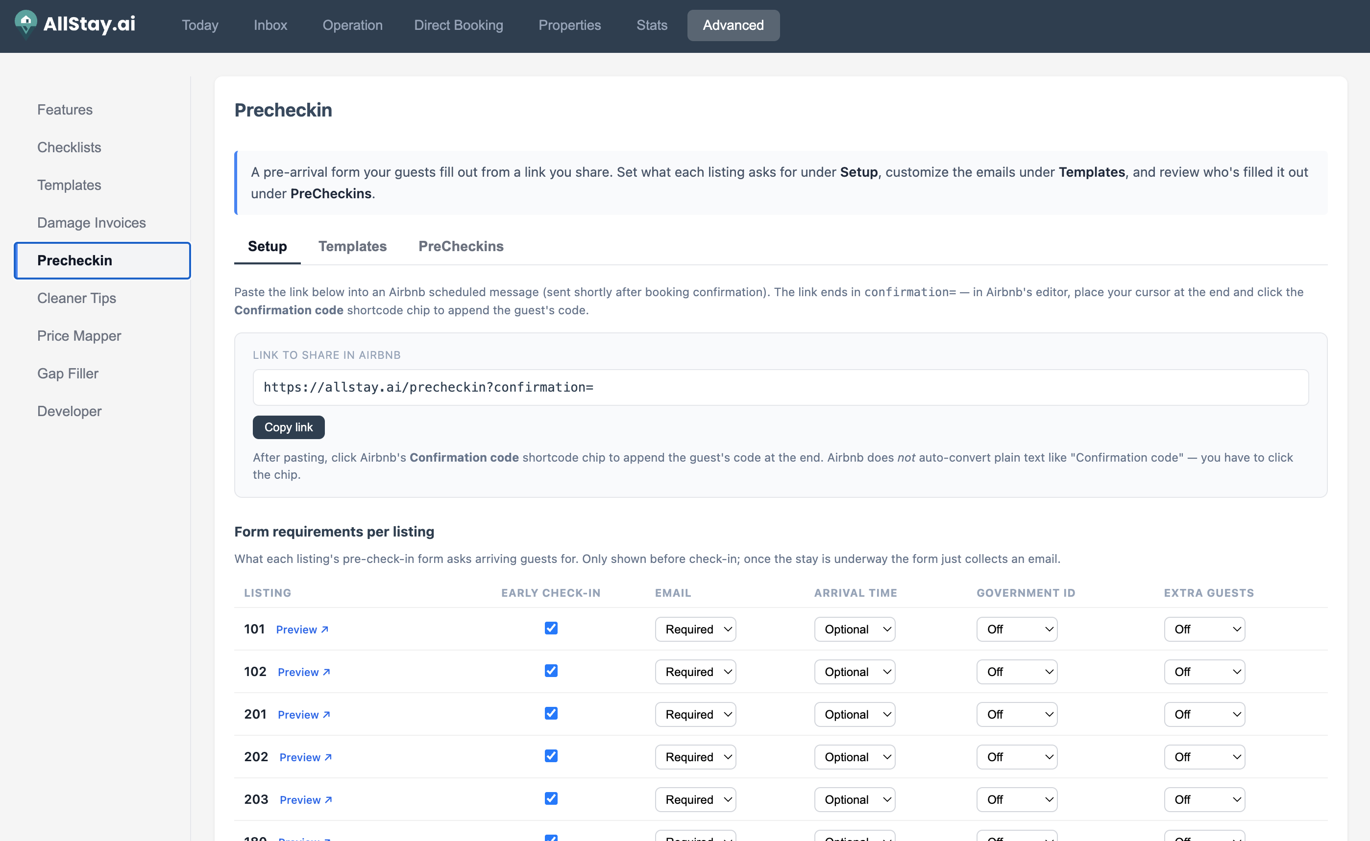 Configure which details guests provide before check-in
